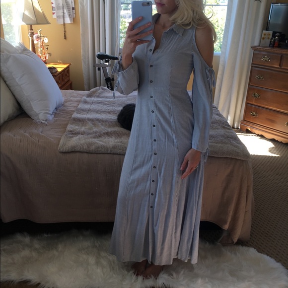 ⭐️NEW Boho Western Button Down Long Maxi Dress S - Picture 3 of 7